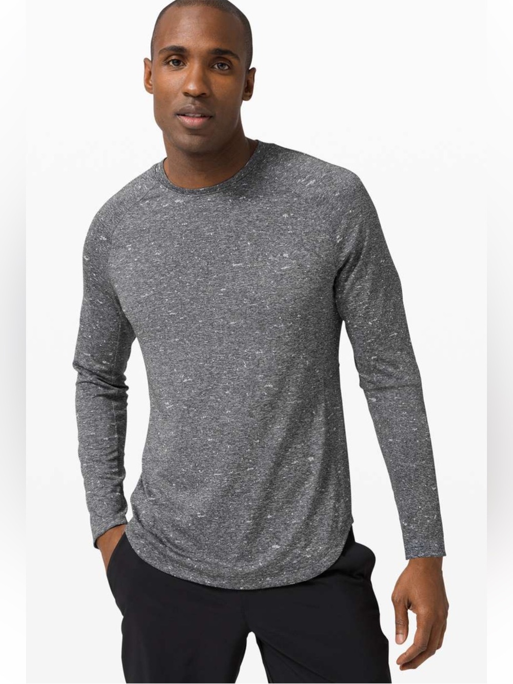 Lululemon Fresh Form Long Sleeve Black White - size Large